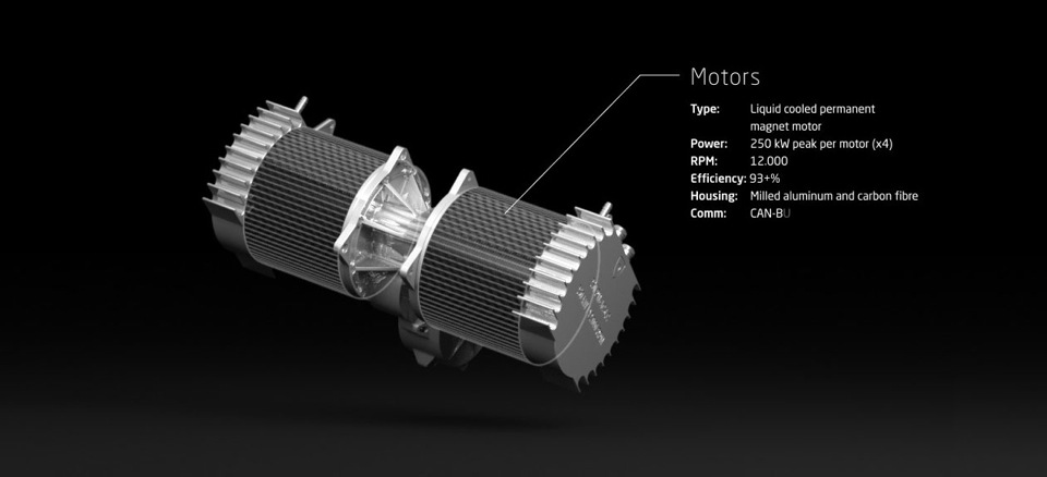 Rimac Concept One eletric motor info